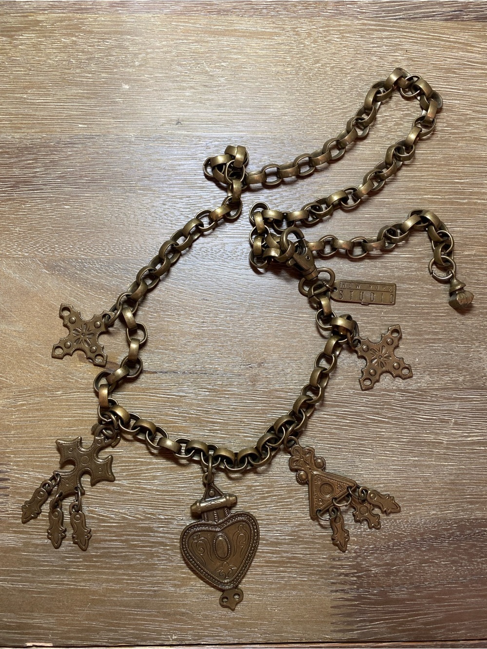 Vintage NY Studio boho charm link belt